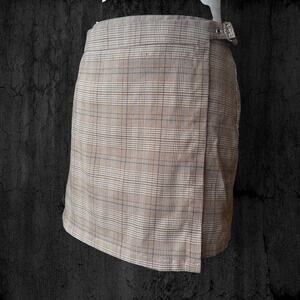 Soft plaid a line skirt